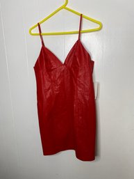Tobi Red Pleather Dress