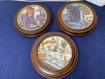 3 Edwin M Knowles PLates, Framed