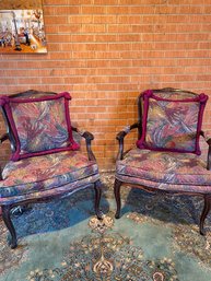2 Colorful Antique Chairs