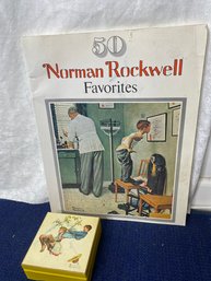 Norman Rockwell Book  And Music Box