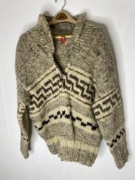 Cowichen Wool Zip Up Cardigan - Large