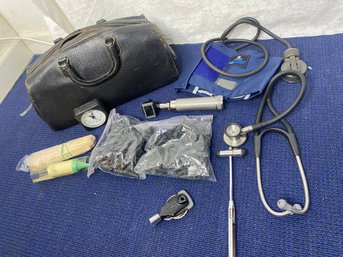 Old Medical Equipment And Bag