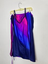 Vintage 1 Piece Swimsuit With Skirt