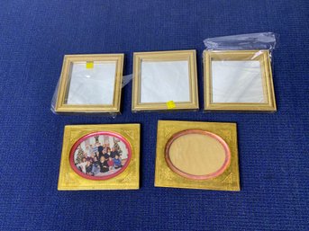 3 Small Mirrors And 2 Small Frames