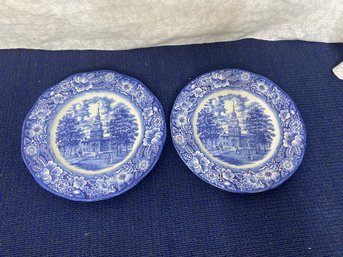 Set Of 2 Liberty Blues Plates