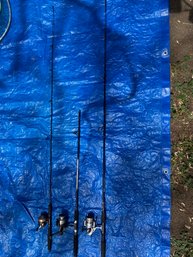 3 Fishing Poles And Reels