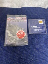 Us Navy Dvd And NRA Pin