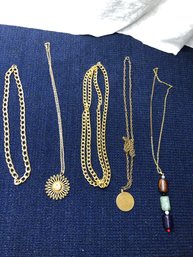 5 Gold Necklaces