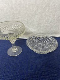 2 Crystal Dishes