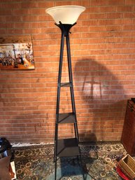 Black Shelf Pole Lamp