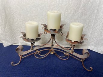 Candle Holder With 3 Candles