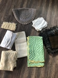 Bundle Of Vintage Table Cloths And Such