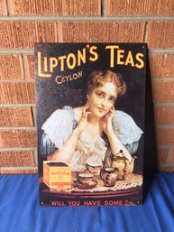 Lipton Tea Sign - 10.5 X 16