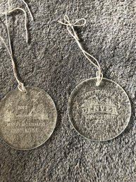 Two Denver Service Unit Ornaments