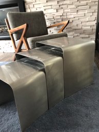 Three Metal Nesting Tables