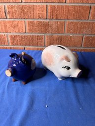 Two Ceramic Pig Banks