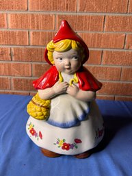 Red Cape Girl Cookie Jar