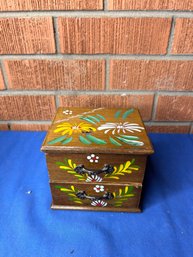 Wood Painted Jewelry Box