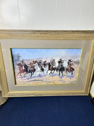 Frederick Remington Cowboys On Horse