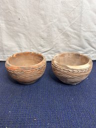 Set Of Comanche Pottery Pots