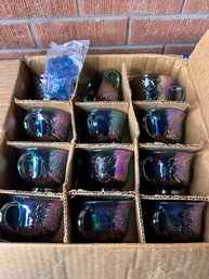 12 Vintage Iridescent Glasses