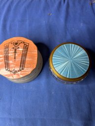 Two Vintage Makeup Jars