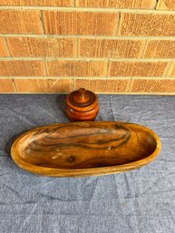 Two Wood Bowls