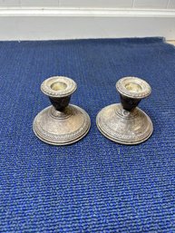 Crown Sterling Candlestick Holders