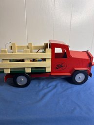 Red Truck Decor With Light Up Presents