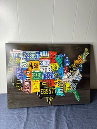 License Plate Map - 23.5 X 18.5
