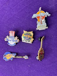 Bundle Of Hard Rock Cafe Pins (5) - #1