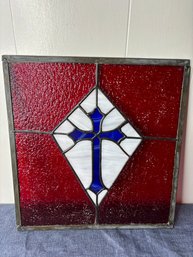 Stained Glass Cross-15.5 X 16.5