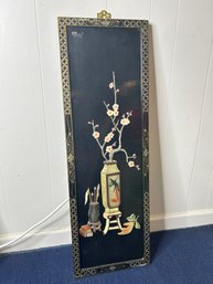 Vintage Asian Lacquered Panel