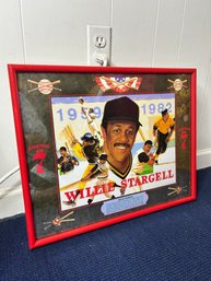 Willie Stargell Seagrams 7 Mirrored Sign