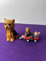 Yorkie Bobble Head And Christmas Ornament