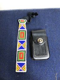 Beaded Tie - Phone Holder