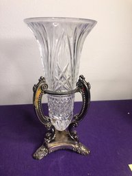 Crystal Vase With Stand-11T