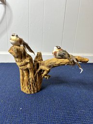 Birds On Driftwood