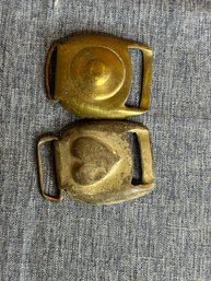 Two Vintage Army Belt Buckles