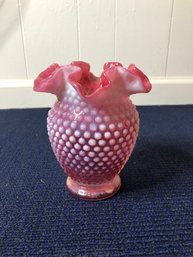 Fenton Pink Bubble Vase - 6T