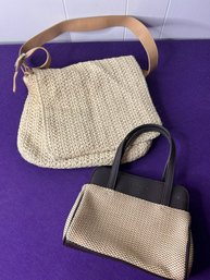 Two Vintage Tan Purses