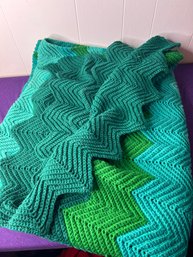 Big Green And Blue Blanket