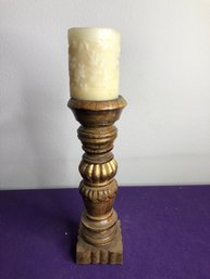 Wood Candle Holder-12T