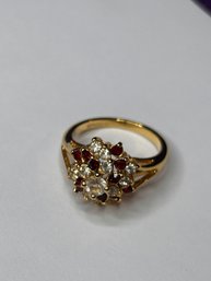 Red And Diamonds Ring