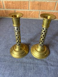 Brass Star Of David Candle Holders