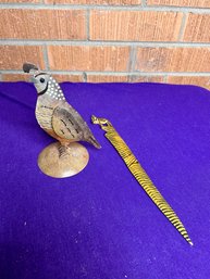 Quail And Letter Opener