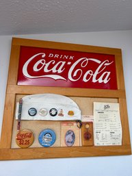 Coca Cola Cork Board With Pins