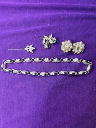 Vintage Bundle Of Silver And Pearl Jewelry