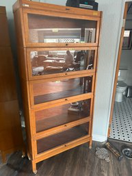 Lundstrom Antique Lawyers Cabinet On Wheels