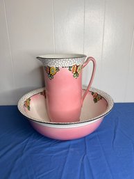 Vintage Pitcher And Bowl